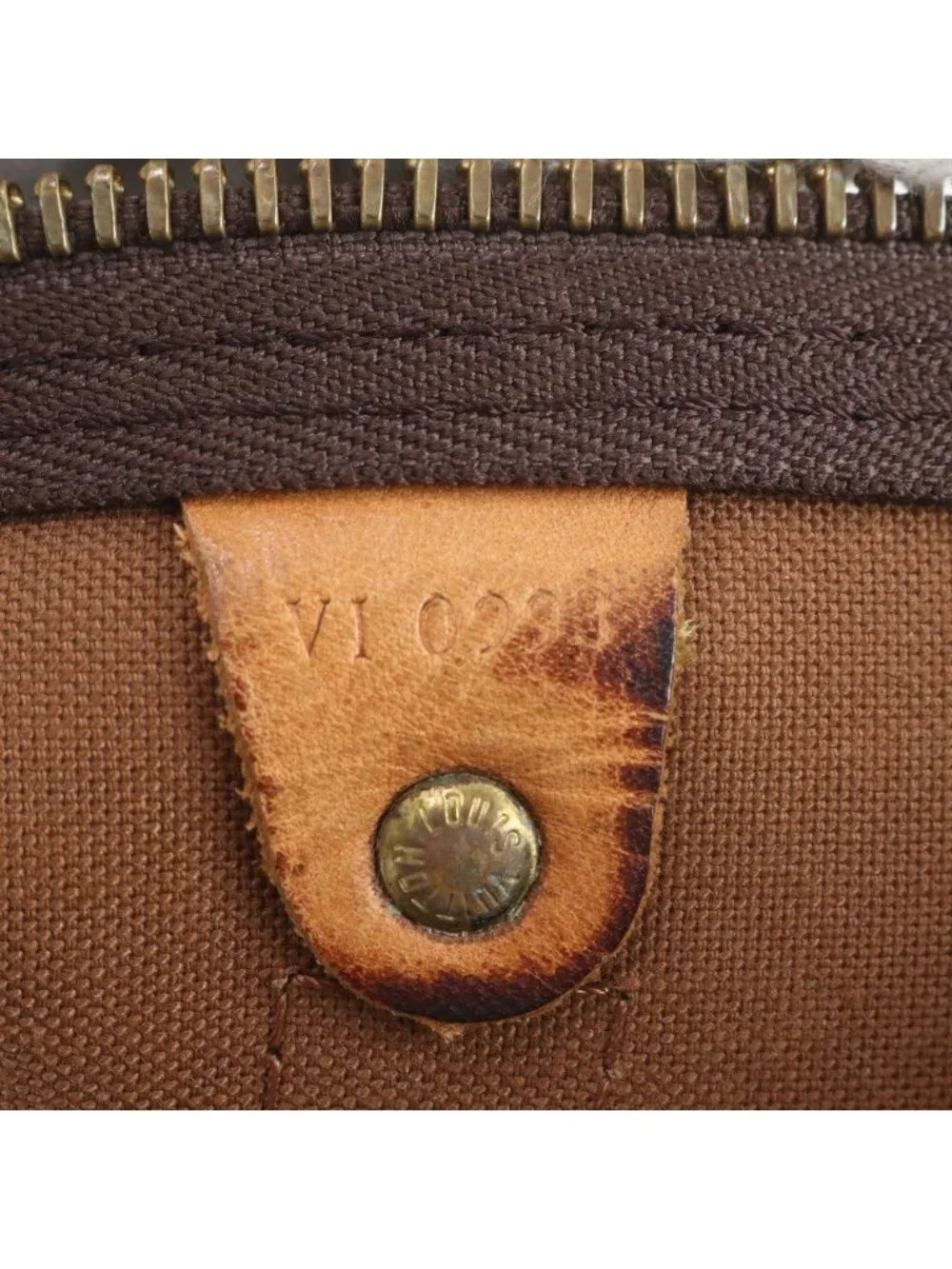 Louis Vuitton Monogram Keepall 60 Leather Boston Bag Tote Carry
